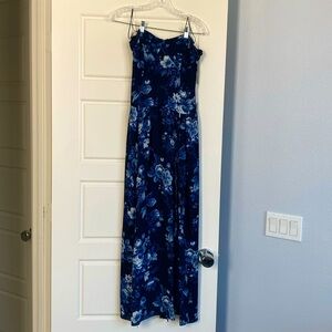 Reformation blue dress with flowers